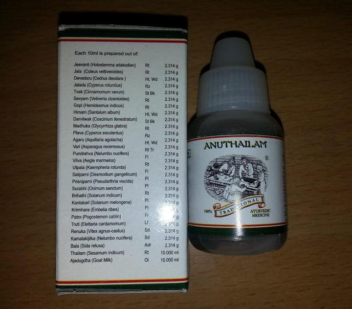 Anu Thailam (10 ML) - Ayurvedic Nasya Oil for Sinus Relief