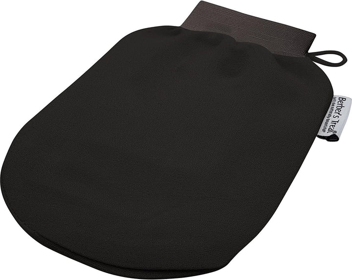 Kessa Exfoliating Glove - Scrub and Remove Dead Skin Cells, Ingrown Hair Treatment, Tan Remover Mitt (Black)