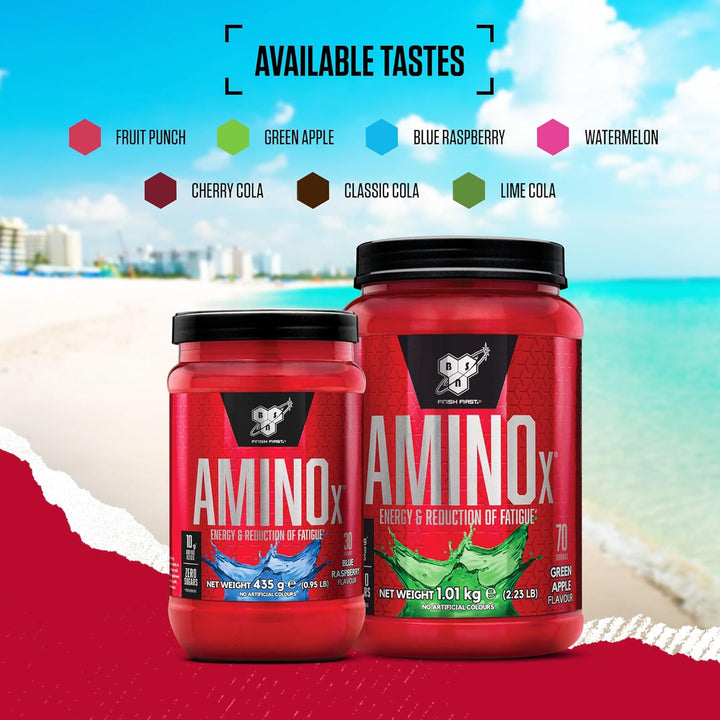 Nutrition Amino X Supplement with Vitamin D, Vitamin B6 and Amino Acids, Fruit Punch Flavour, 70 Servings, 1 Kg