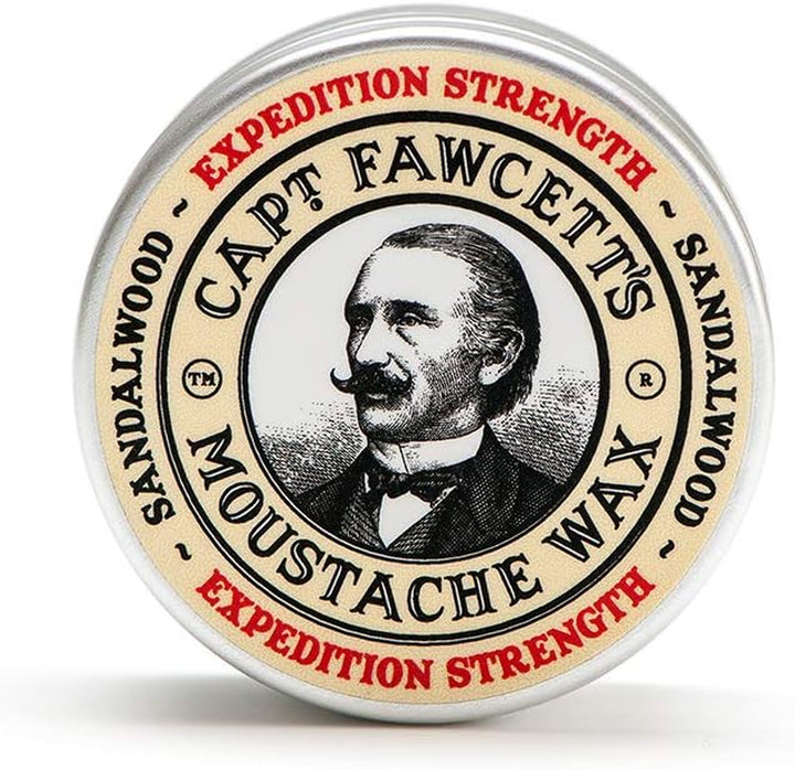 Expedition Strength Moustache Wax 15Ml – Extra Firm Hold Moustache Wax for Men – Classic Sandalwood Scented Styling Wax for Long-Lasting Shape & Definition