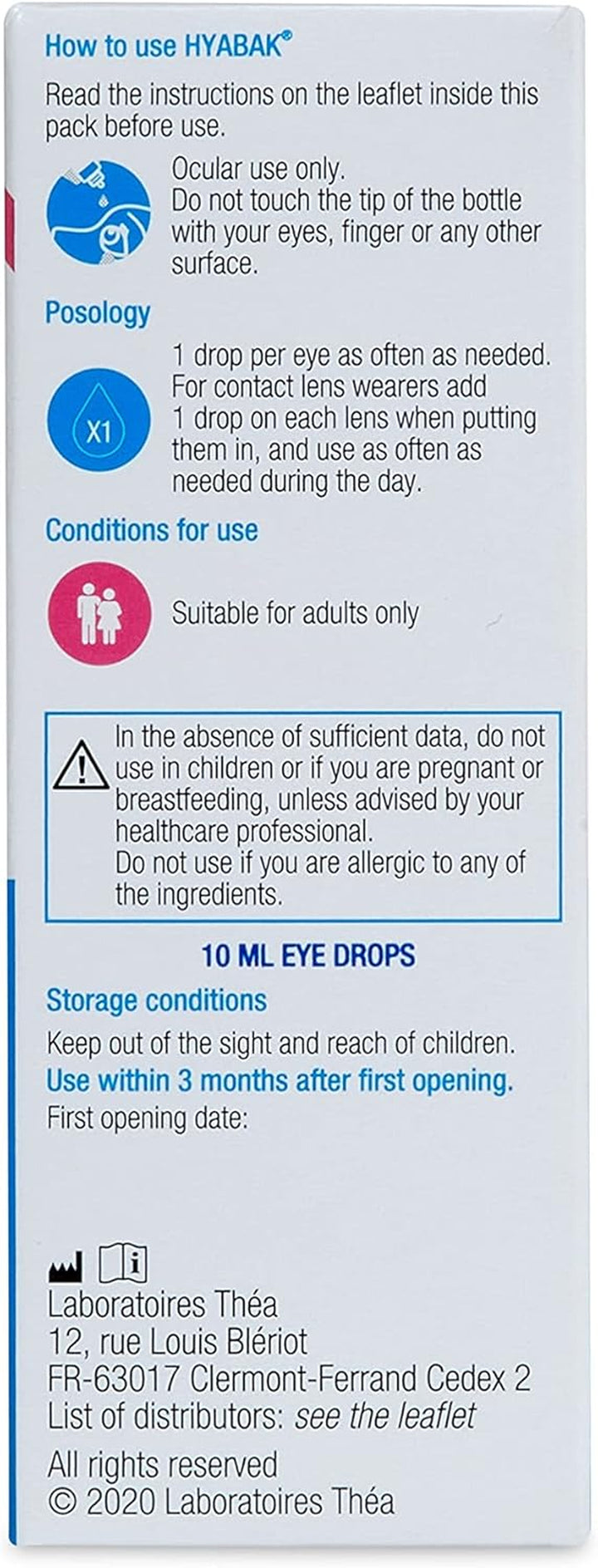 Hyabak Eye Drops - to Provide Comfort and Relief for Dry Eye | for Dry Eyes, Caused by Environmental Factors I Suitable for Contact Lens Wearers and Screen Users | Preservative-Free |10 Ml