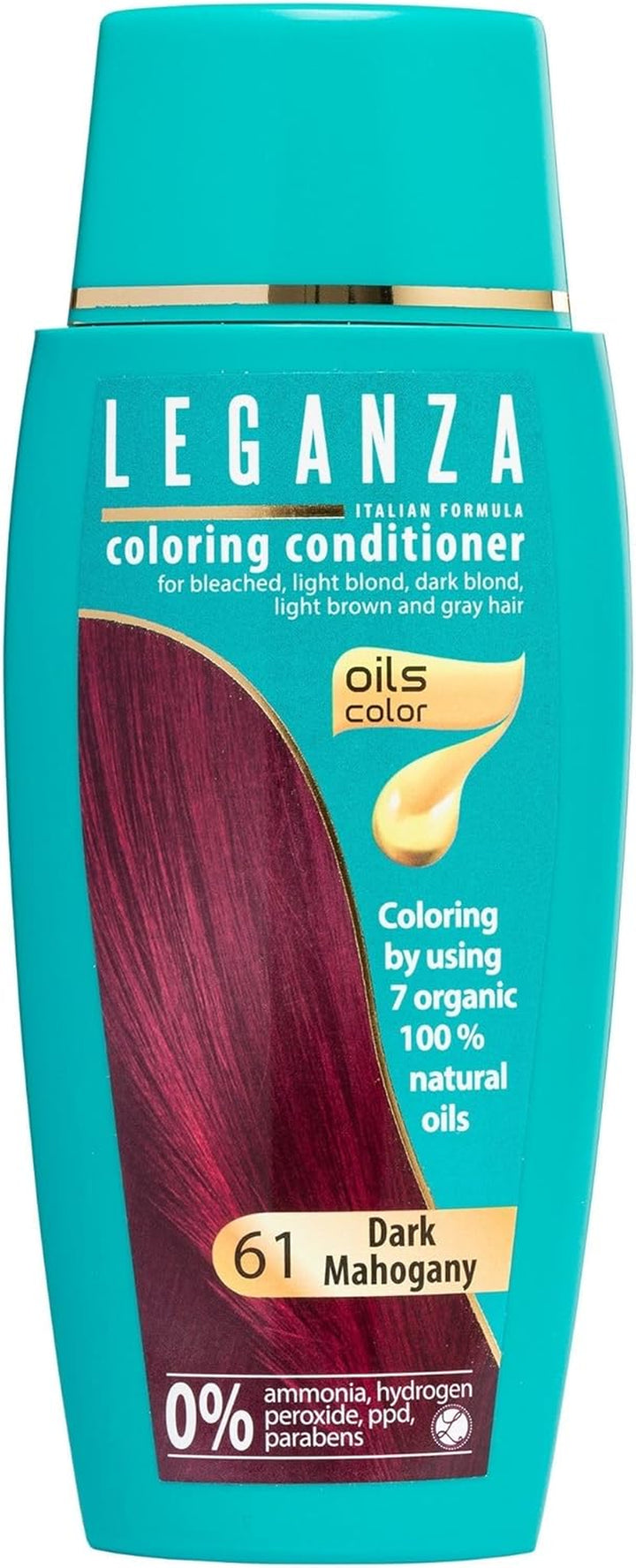Hair Coloring Conditioner Natural Balm Color Copper Titian Nº 40 | Enriched with 7 Natural Oils | Ammonia, PPD and Paraben Free | 150 Ml