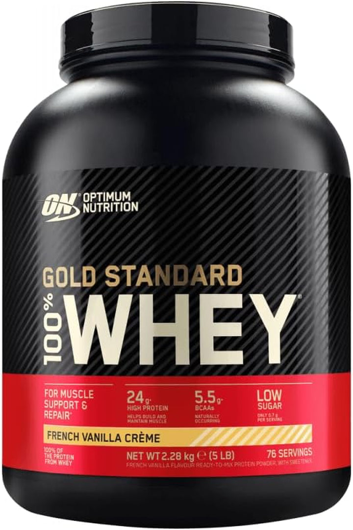 Gold Standard 100% Whey Muscle Building and Recovery Protein Powder with Naturally Occurring Glutamine and BCAA Amino Acids, Double Rich Chocolate Flavour, 15 Servings, 465 G