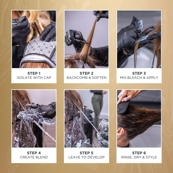 Bblonde Maximum Blonding Balayage Kit | At-Home Balayage Made Easy | Sun-Kissed Blonde Highlights with Precision Brush and Isolating Cap