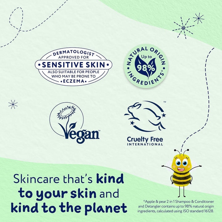 3 in 1 Hair Detangler Spray, Heat Styling Protector, Apple and Pear Fragrance, Children, Kids, 100Ml