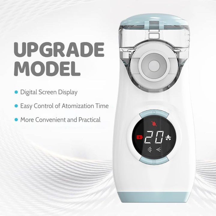 Mesh Nebuliser for Kids, Portable Nebuliser for Adults Sinus Inhaler with Digital Display, Timed and Automatic Cleaning Functions for Home and Travel Use