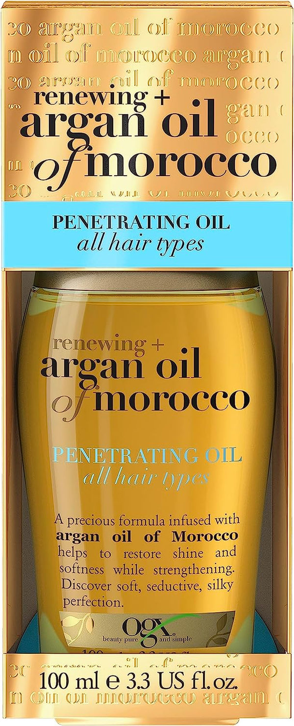 Argan Oil of Morocco Extra Penetrating Hair Oil for Dry and Damaged Hair, Intense Hydration and Frizz Control, Infused with Natural Argan Oil, Suitable for All Hair Types, 100Ml