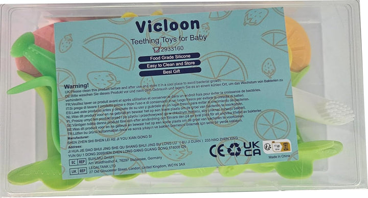 Teething Toys for Baby, 7PCS Baby Silicone Teething Toy Training Babys Toothbrush Teether Chew Toy for Self-Soothing Organic Babys Teethers Massage Set, Newborn Infant, Babies Shower Gift