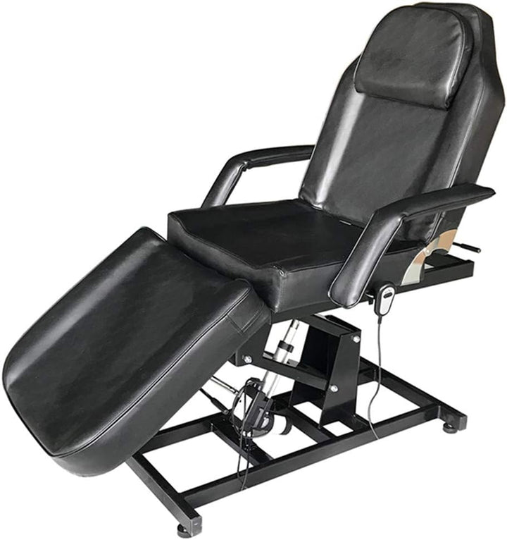 Electric Massage Table 3 Section Adjustable Bed Couch Beauty Salon Recliner Chair Treatment Tattoo Facial SPA Massaging Bed (White)(Includes 2 Packages) (Black)