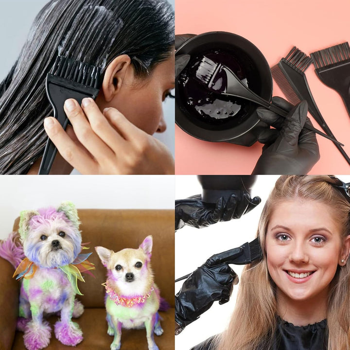 3 Sets Hair Dye Bowl and Brush Kit Hair Dye Bowl Tools for Hair Colouring Kit Hair Dye Brush and Mixing Bowl Set Dying Brushes Tint Comb Set for DIY Salon Hair Coloring Dying Brushes Hair Bleach Kit