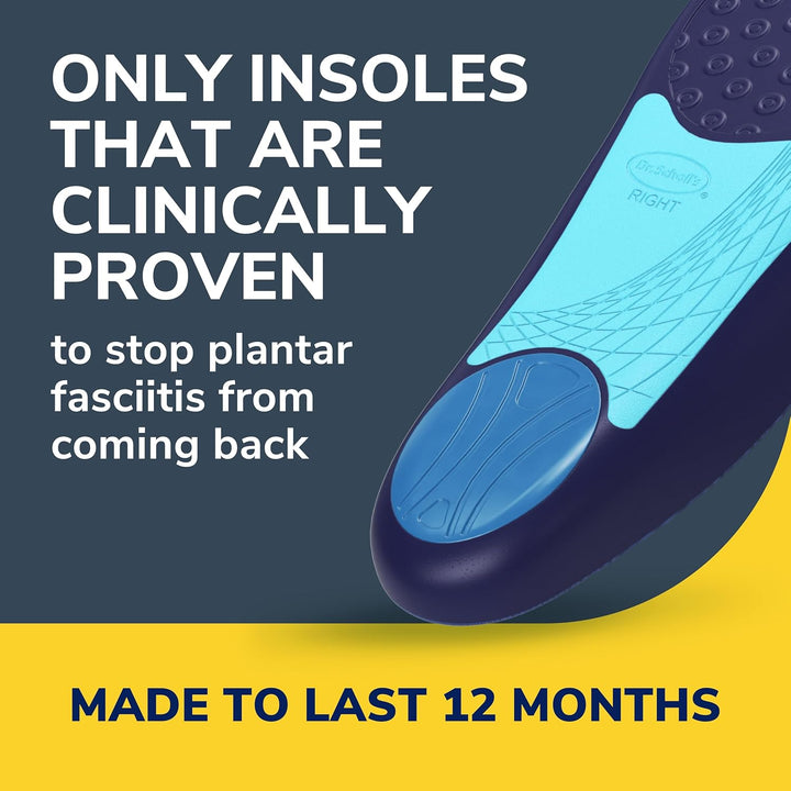 011017569671 Pain Relief Orthotics Insoles for Plantar Fasciitis for Men, 1 Pair, Size 8-13