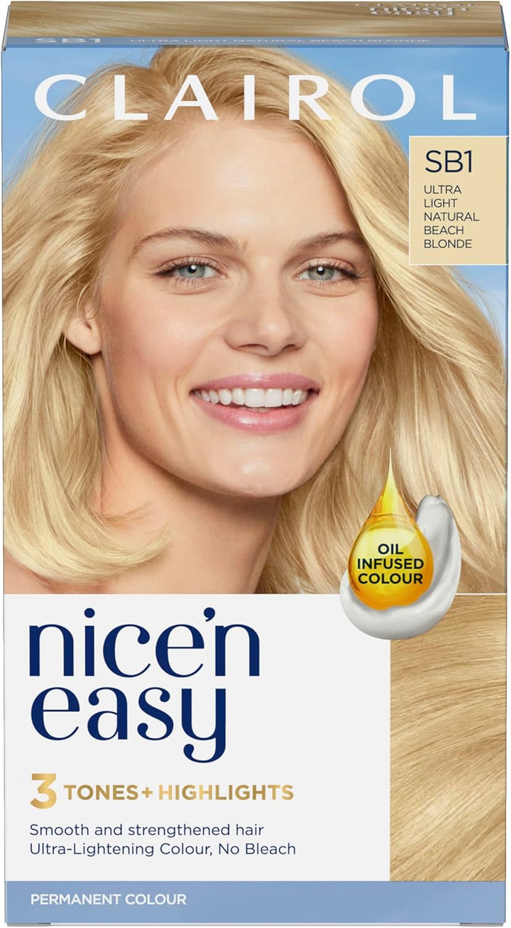 NICE'N EASY CRÈME PERMANENT HAIR DYE - SB1 ULTRA LIGHT NATURAL BEACH BLONDE
