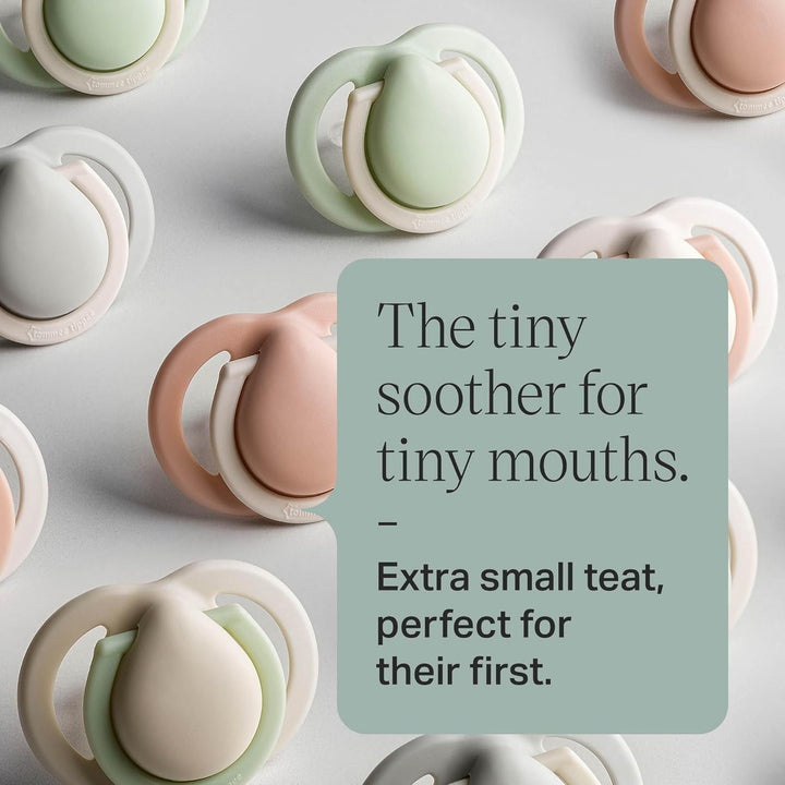 Newborn Soothers, 0-2 Months, Muted Colours, Matte Texture, Symmetrical Design, Pack of 6