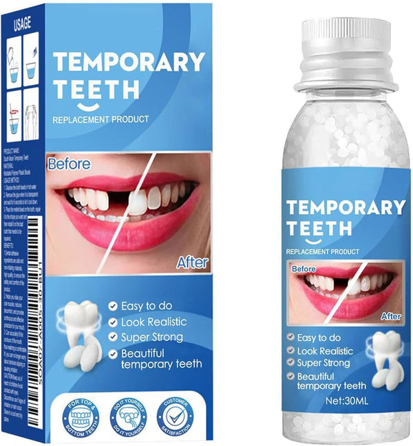 Tooth Filling Repair Kit, Temporary Tooth Filling & Moldable False Teeth Repair Kit – Dental Repair Beads to Replace Missing or Broken Teeth, Halloween False Teeth