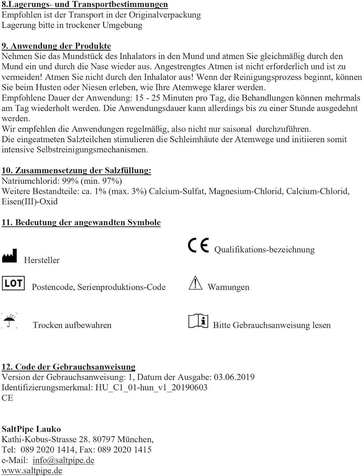Cisca Easy  the Salt Therapy Inhaler for Allergy and Asthma