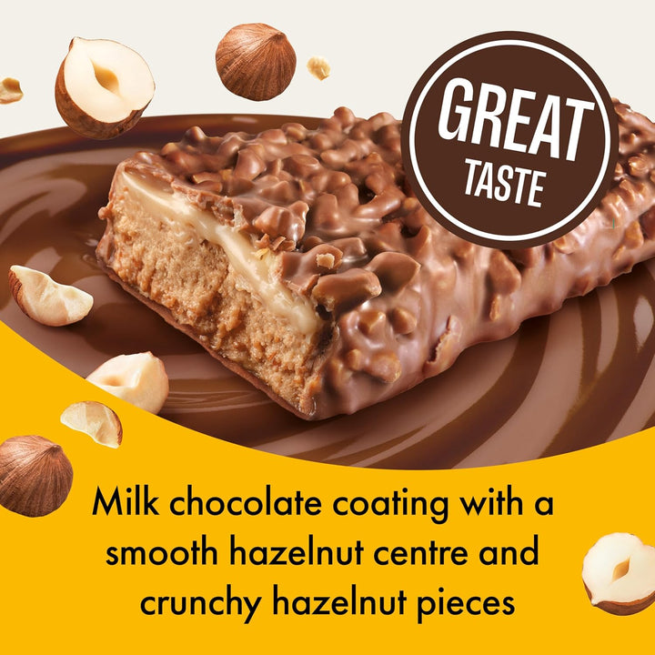 Vitamin and Protein Bars (15 X 40G Bars) — Chocolate Hazelnut Whip Flavour — 14G High Protein, 9 Vitamins, Low Sugar