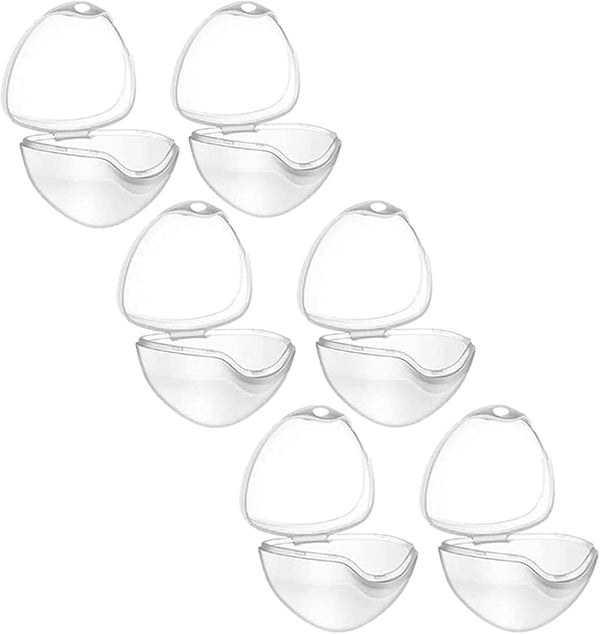 6 Pack Baby Pacifier Cases - Clear - for Travel and Home