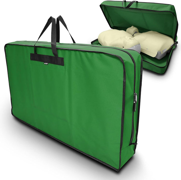 Empty First Aid CPR Training Manikin Mannequin Large Storage Bag | Ideal for Safely Storing/Carrying Two Adult Size Torso Manikins (Blue)