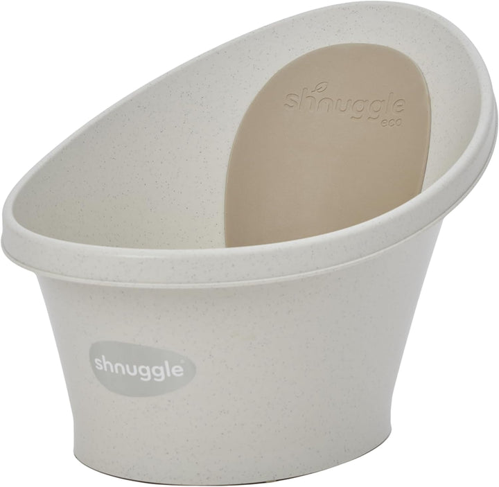 Newborn Baby Bath | Built in Support Bump and Soft Backrest | Suitable from Newborn | Bath Seat Support Includes Plug | White with Grey Backrest