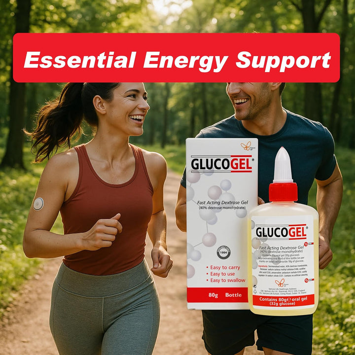 Fast Acting Glucose Energy Gel - Hypostop Gel for Running, Hiking, Cycling, Marathon Liquid Dextrose - Original Unflavoured, 80G Bottle (Pack of 1)