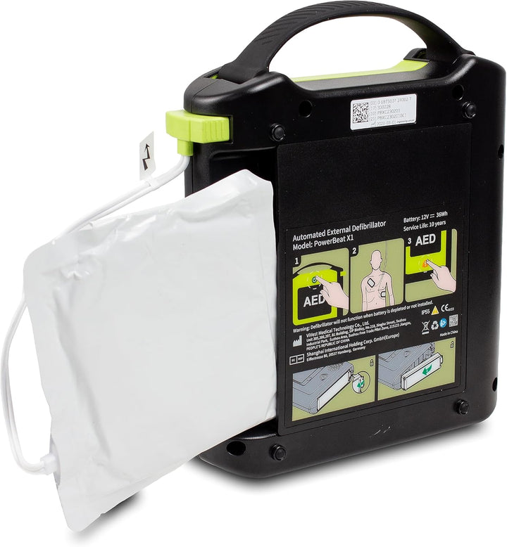 Power Beat X1 Defibrillator Semi-Automatic AED with a Graphic Panel Portable Machine for Home Automated External Defibrillator Lightweight First Aid Medical Equipment