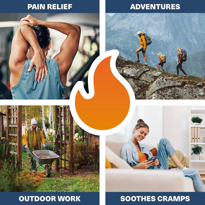 - Adhesive Body Warmers (40 Pack) - Ultra-Thin Stick-On Patches for Targeted Warmth - Air-Activated & Odour-Free - up to 10 Hours of Heat