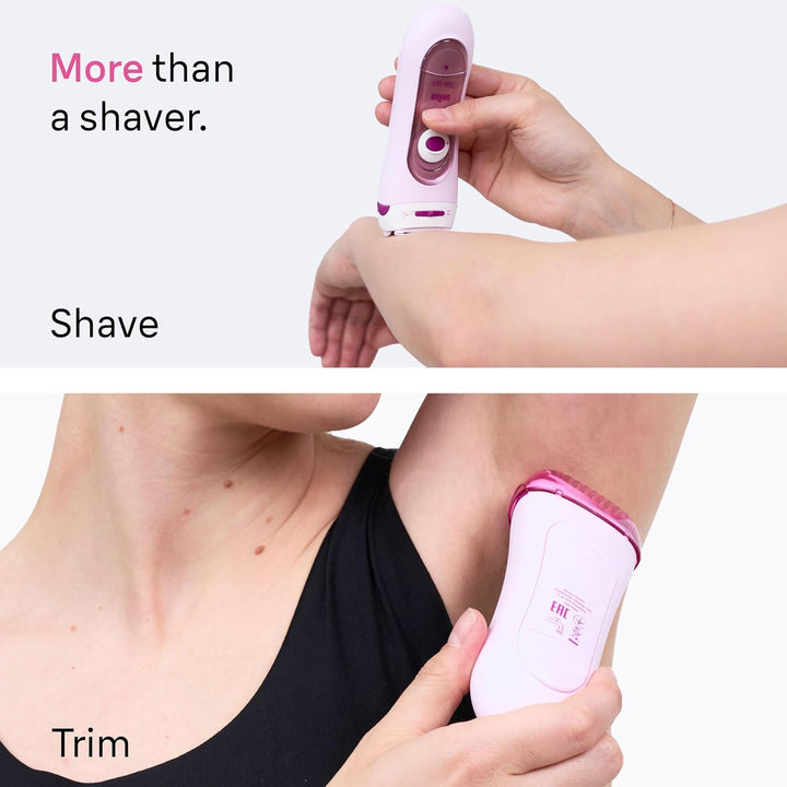 Silk-Épil Lady Shaver 5-100 2-In-1 Wireless Electric Women'S Razor and Trimmer, Pink
