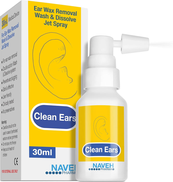 Cleanears | Fast-Acting Ear Wax Removal Spary | Breaks down & Dissolves Earwax in Just 1 Treatment | Clinically Proven to Be 300% More Effective W/Mineral Oil | Gentle & Safe | 15ML