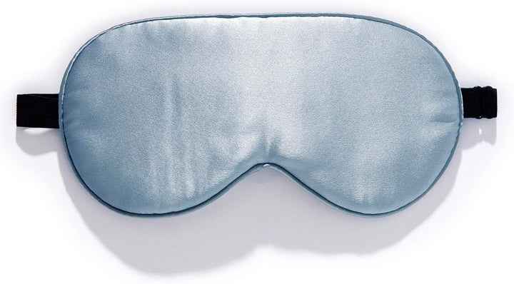 100% Natural Mulberry Silk Eye Mask for Sleeping with a Travel Pouch, Both Sides 19 Momme Organic Silk, Adjustable Sleep Eye Mask for Women, Green-Floral