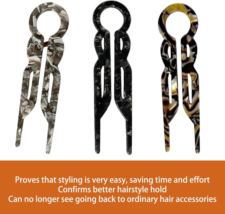 3Pcs Prestige Hair Pins, U-Shaped French Hairpins, French Twist Hair Accessories for Women with Fine Hair, Effortless Elegant Clips Suitable for Women'S Thick Styling Accessories