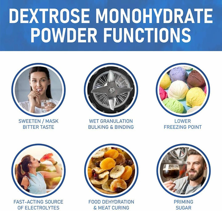 100% Pure Dextrose Powder Energy Drink Supplement Carbohydrate Powder Glucose Brewing Sugar, Wine Beer Making by  (5Kg)