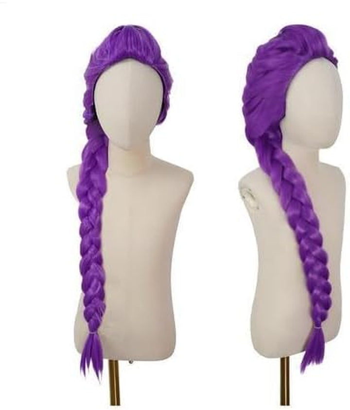 Anime Hunters R-Umi Wig, Purple Hair Extensions Cosplay Hair, Purple Braiding Hairs Demon Cosplay for Kids & Adults, Adjustable Cap, Realistic Christmas Anime Costume Wig, Fan Collection