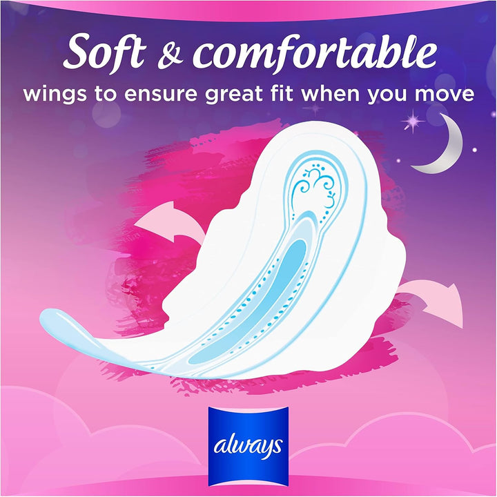 Sensitive Ultra Night Sanitary Towels with Wings, Size 3, 100 Towels (10 X 10 Packs), Saving Box, Odour Neutraliser, Super Absorbent Core, Packaging May Vary