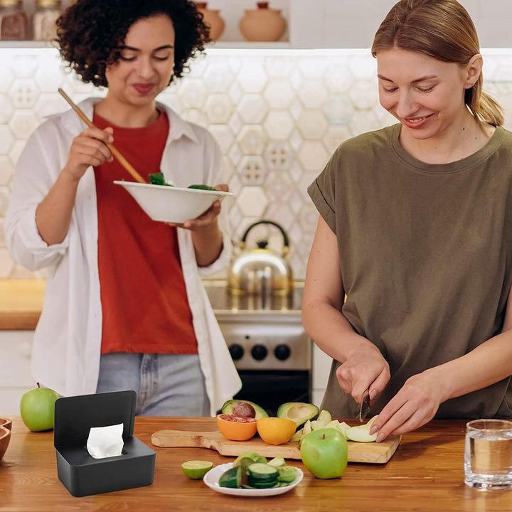 Wet Wipes Dispenser Box, Toilet Wipes Dispenser Box, Dustproof Tissue Storage Box, Baby Water Wipes Dispenser Holder Keep Wipes Fresh with Lid Seal Reusable Wipes Box for Home Office Desk