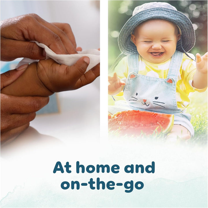 Harmonie Aqua Baby Wipes Plastic Free 24 Packs of 48 Wipes, 1152 Baby Wet Wipes, Help Restore Natural Skin Ph, Delicate Lotion with 99 Percent Water