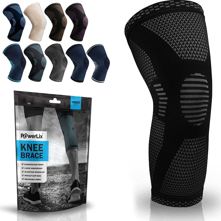 Knee Compression Sleeve - Best Knee Brace for Knee Pain for Men & Women Knee Support for Running, Basketball, Volleyball, Weightlifting, Gym, Workout, Sports