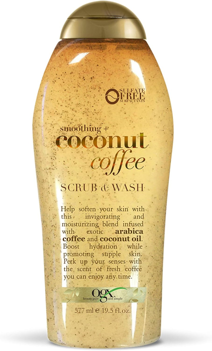 Coffee Scrub and Wash, Coconut 19.5 Fl Oz