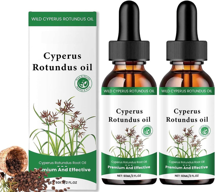 2 Pcs Cyprus Oil for Hair Removal, Organic Cyperus Rotundus Oil for Reducing Body Hair Growth, Natural Grass Body Hair Removal Care Serum for Hair Growth Inhibitor, Moisturizing & Soothing