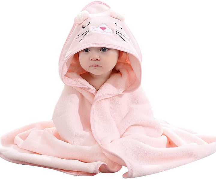 Baby Towels with Hood - Ultra Soft Hooded Baby Bath Towel, Unique Animal Design for Boy & Girl, Blue Dog