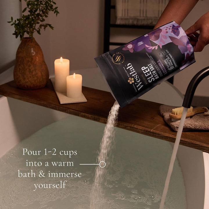 Magnesium Deep Sleep Bath Salts 1Kg - Help Calm Mind & Body. 100% Natural Organic Lavender & Cedarwood.