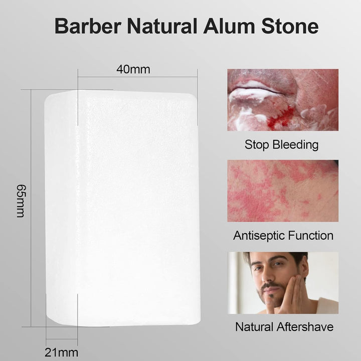 Alum Block,Alum Stone 100% Natural Odourless after Shave Deodorant Alternative Soothes the Skin after Shaving Barber Stop Bleeding Item