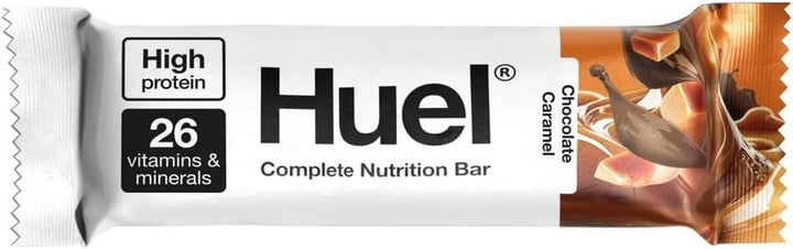 Huuel Complete Nutrition Bar Variety Pack 55G– 4 Flavours (Chocolate Chip Cookie Dough,Chocolate Caramel, Dark Chocolate Raspberry, Fudge Brownie)| (4 Bars, 4 Flavours Variety Pack)
