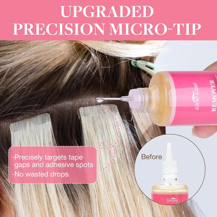Tape Hair Extension Remover, Wig Glue Remover, Removes Hair Glue, Double Sided Extension Tape, Fast Acting Hair Extensions Remover 30Ml