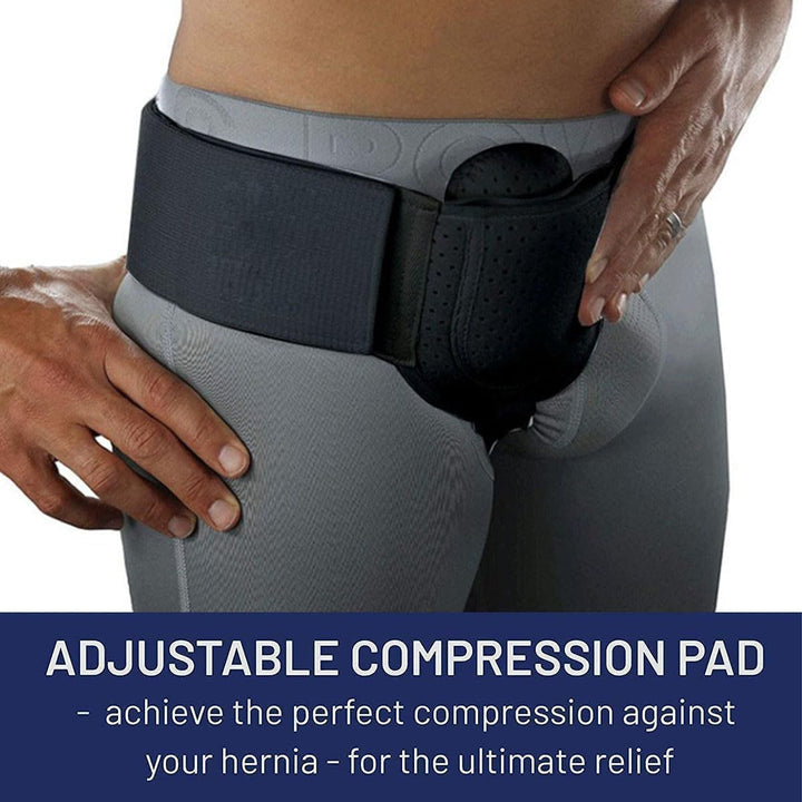 Hernia Belt for Men Hernia Truss,Inguinal Hernia Support for Men Left or Right Side, Post Surgery Men'S Inguinal Hernia Support Truss for Inguinal, Groin Hernias, Adjustable Waist Strap