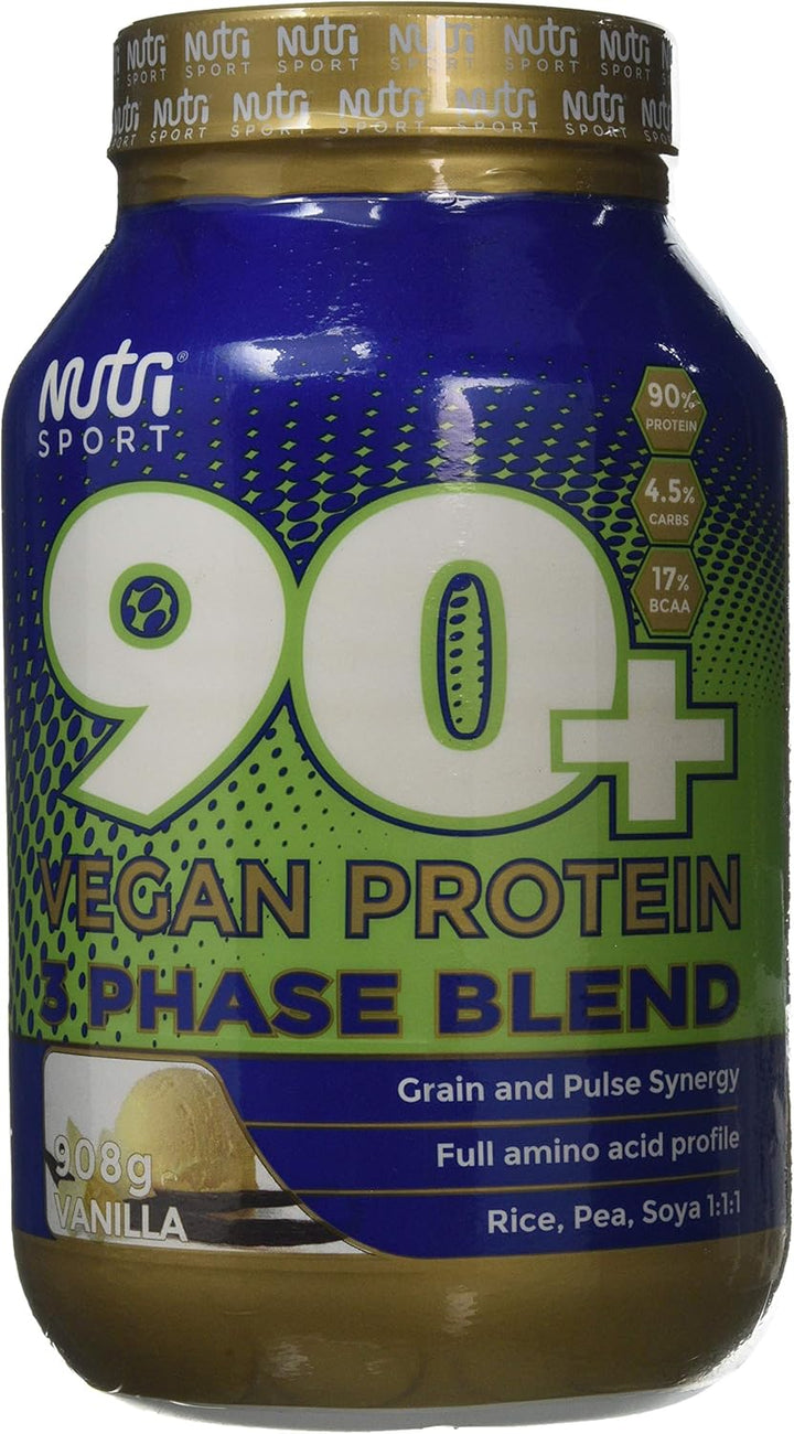 Aspartame Free 90 plus Vegan Vanilla Protein Powder, 908 G