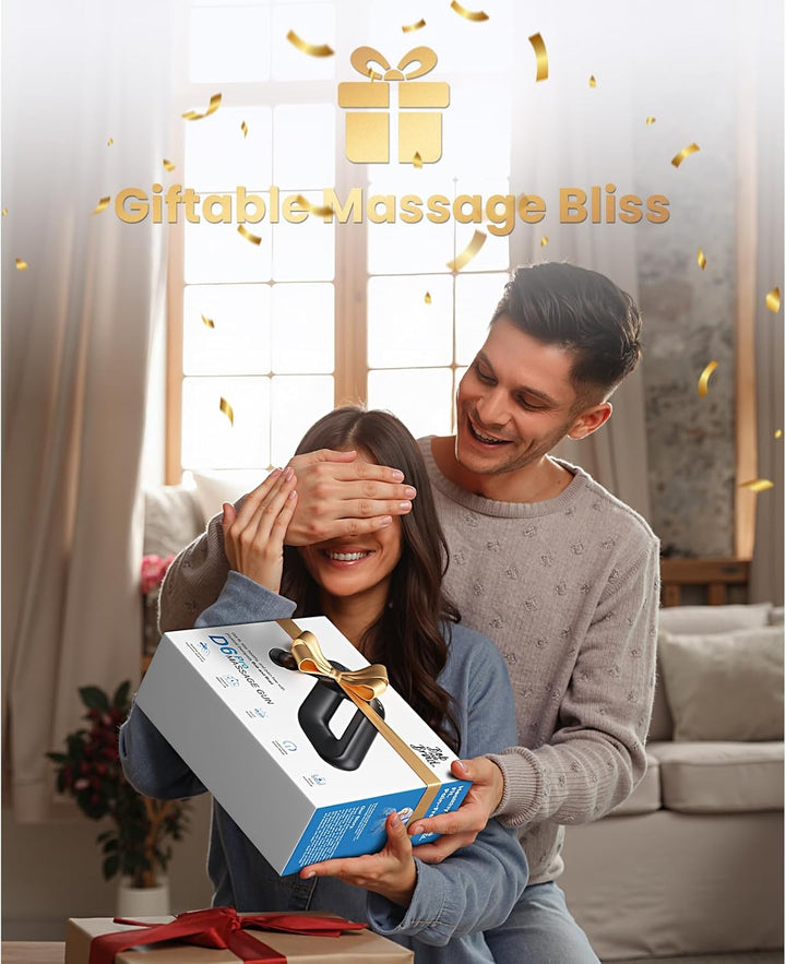 D6 Pro Massage Gun Deep Tissue with 16Mm Amplitude and OLED Screen 7 Heads, Powerful Muscle Massage Gun Portable Massager with Carry Case for Muscle Pain Relief, Gift for Men Women