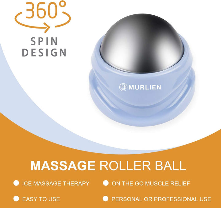 Ice Therapy Massage Roller Ball, Manual Massager for Deep Tissue Massage, Alleviating Muscle Tension and Pain Relief, Suitable for Neck, Back, Shoulders, Arms, Legs, Thighs Etc.