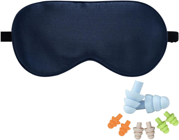 100% Natural Mulberry Silk Eye Mask for Sleeping with a Travel Pouch, Both Sides 19 Momme Organic Silk, Adjustable Sleep Eye Mask for Women, Green-Floral