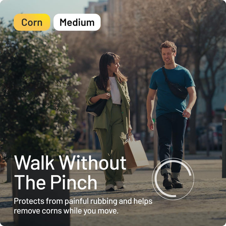 Corn Medium Size Plasters, 10 Hydrocolloid Plasters, Foot Care, Fast Natural Corn Removal, Pain and Pressure Relief