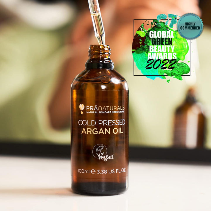 100% Moroccan Pure Natural Argan Oil for Face & Body 100Ml – Rich in Vitamin E for Healthy Skin, Hair & Nails – Food Grade, No Parabens or SLS – Vegan & Cruelty-Free